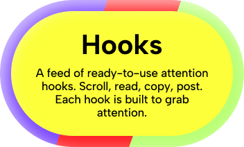 Feature card showing hooks